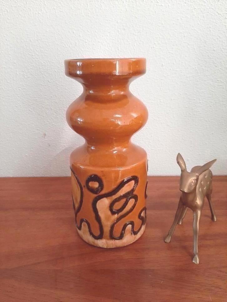 Mooi vintage fat lava vaas VEB Haldensleben 3077A, Antiek en Kunst, Antiek | Vazen, Ophalen of Verzenden