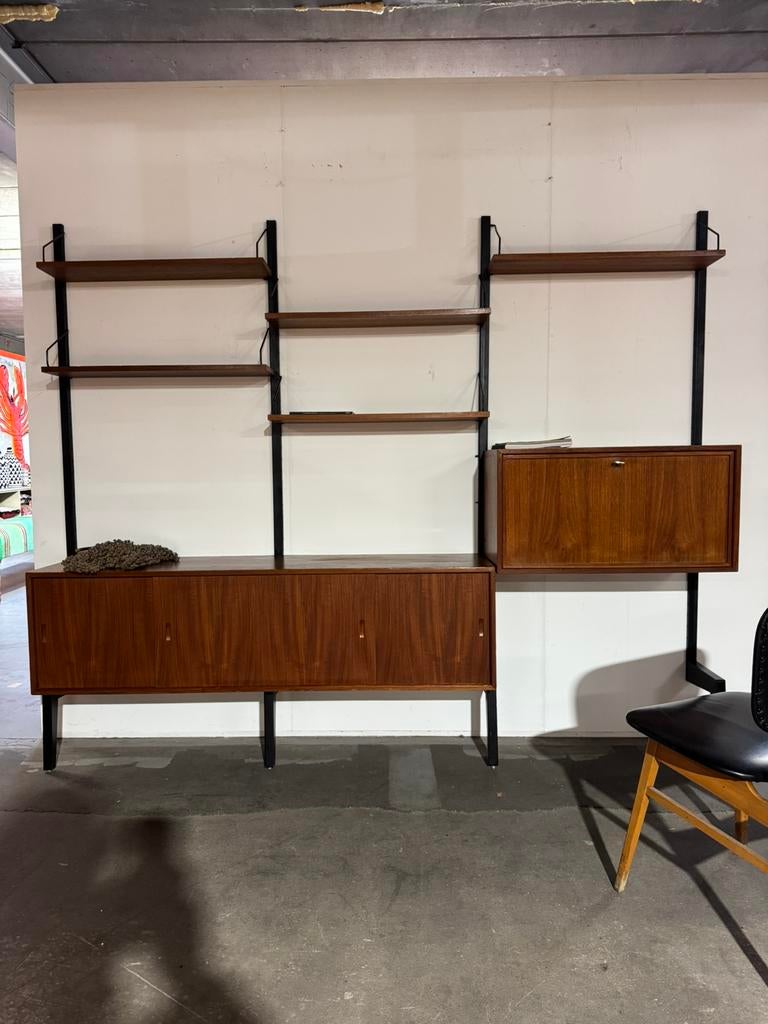 Poul Cadovius by Royal System vintage modulair wandsysteem, Gebruikt, 200 cm of meer, Teakhout, Ophalen of Verzenden