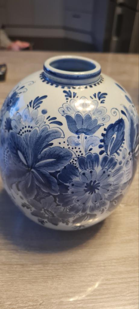 Antieke Delfts Blauwe Vaas - Schoonhoven Holland, Ophalen of Verzenden