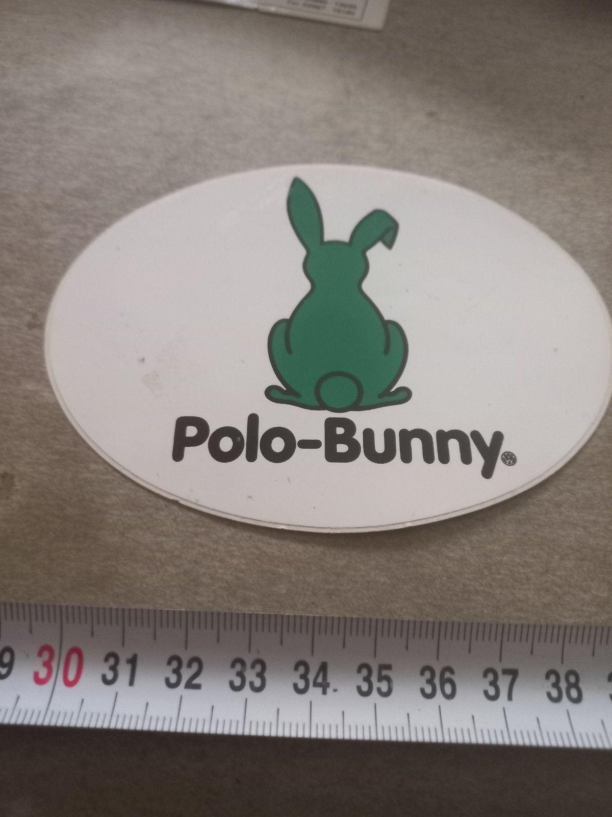 Polo-Bunny Sticker - Groene Konijn Ovaal, Ophalen of Verzenden