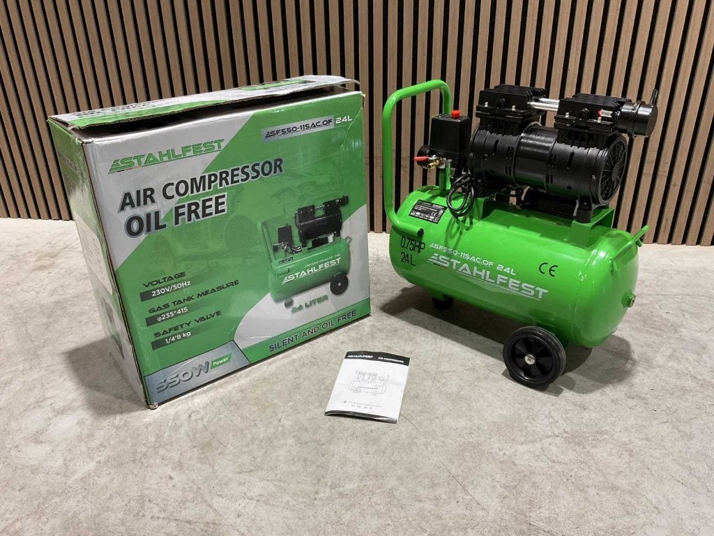 Stahlfest Olievrije compressor twee maten nieuw in doos‼️, Ophalen, Mobiel, 6 tot 10 bar, Nieuw