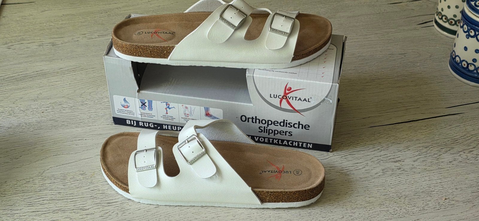 Lucovitaal Orthopedische Sandalen - Maat 46, Kleding | Dames, Schoenen, Ophalen, Wit, Nieuw, Sandalen of Muiltjes
