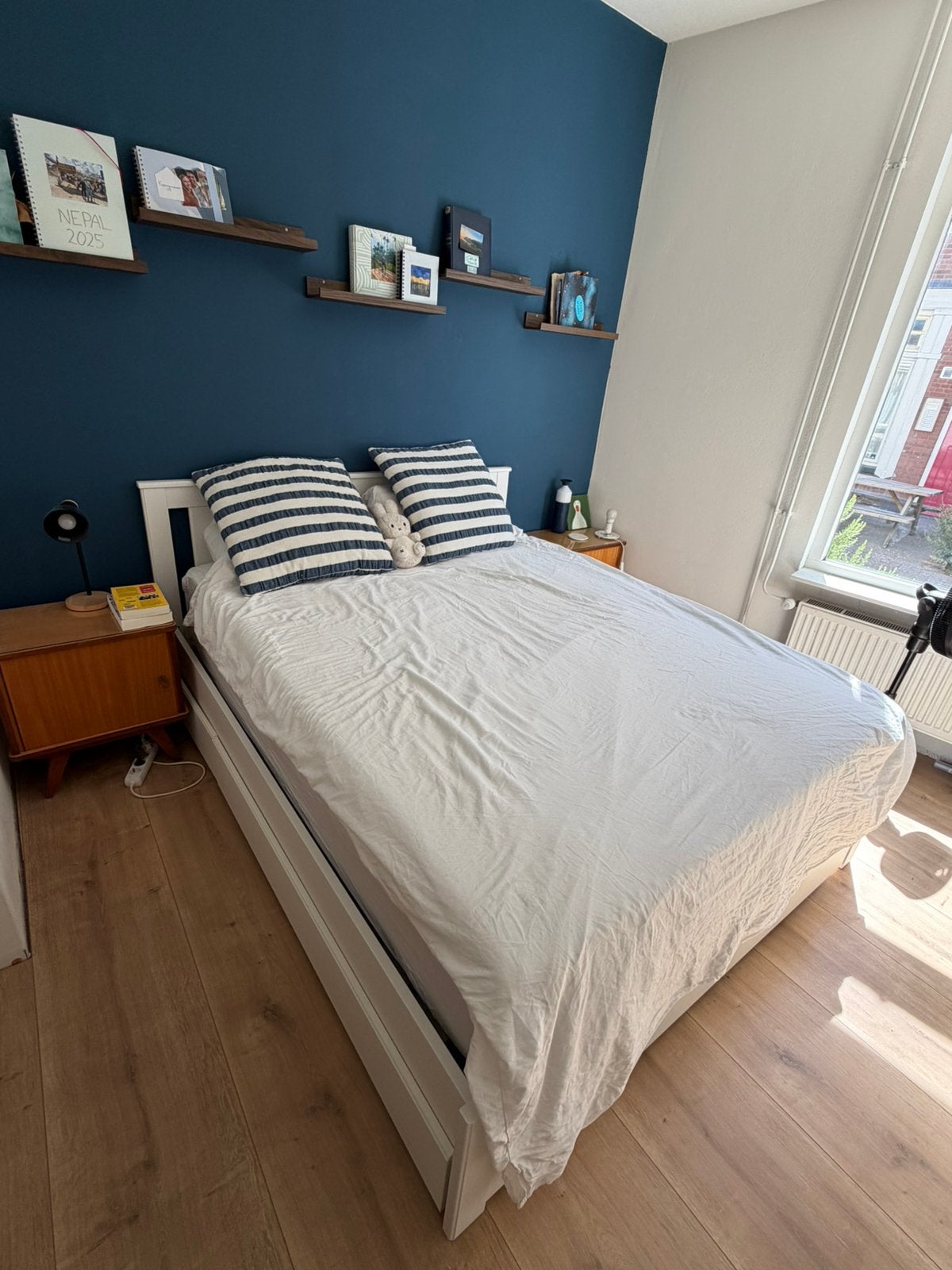 Bed Ikea Songesand (160x200), Ophalen, Zo goed als nieuw, Tweepersoons, 160 cm