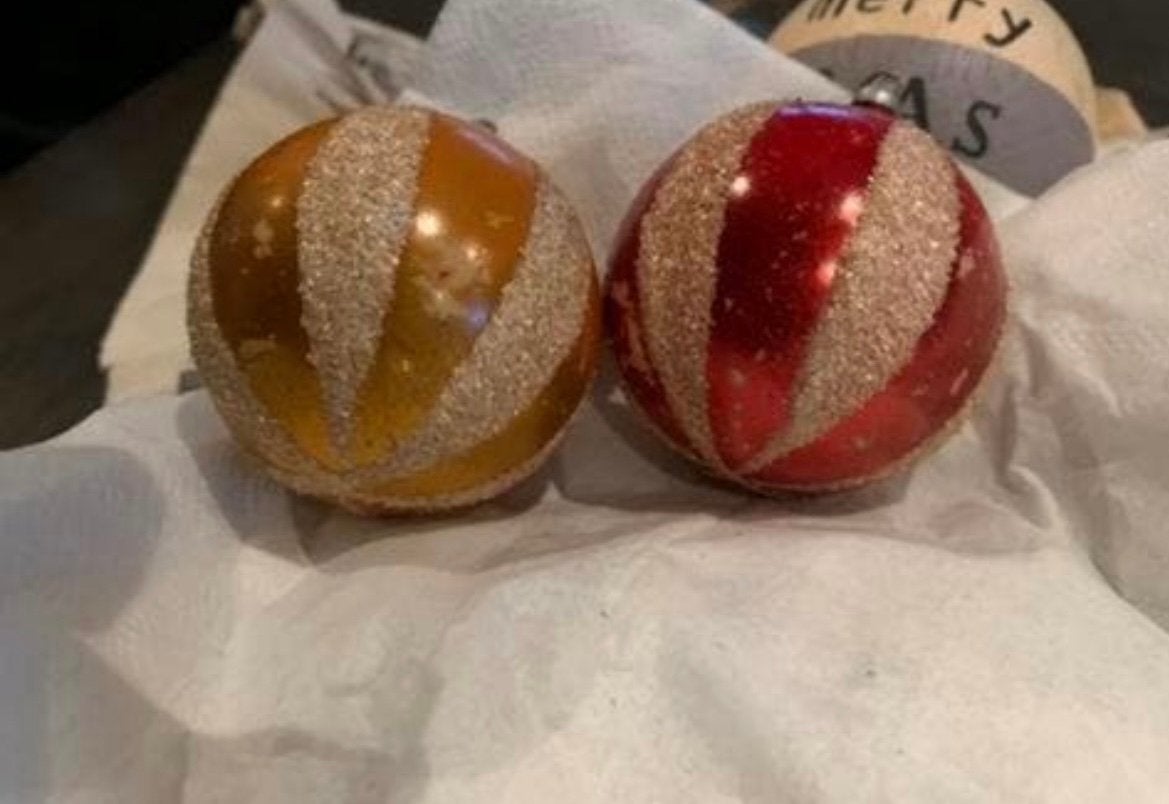 Unieke Antieke kerstballen setje !!, Ophalen of Verzenden, Gebruikt