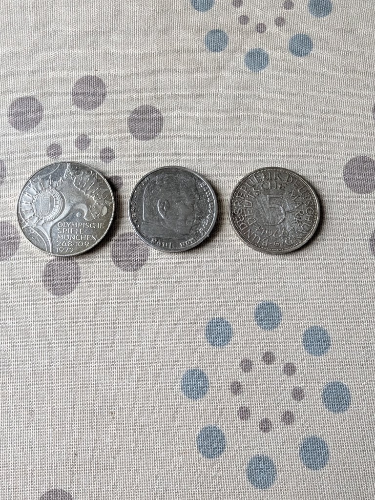 Duitse munten: Olympische Spelen en historische marken, Ophalen of Verzenden, Duitsland, Setje, Zilver