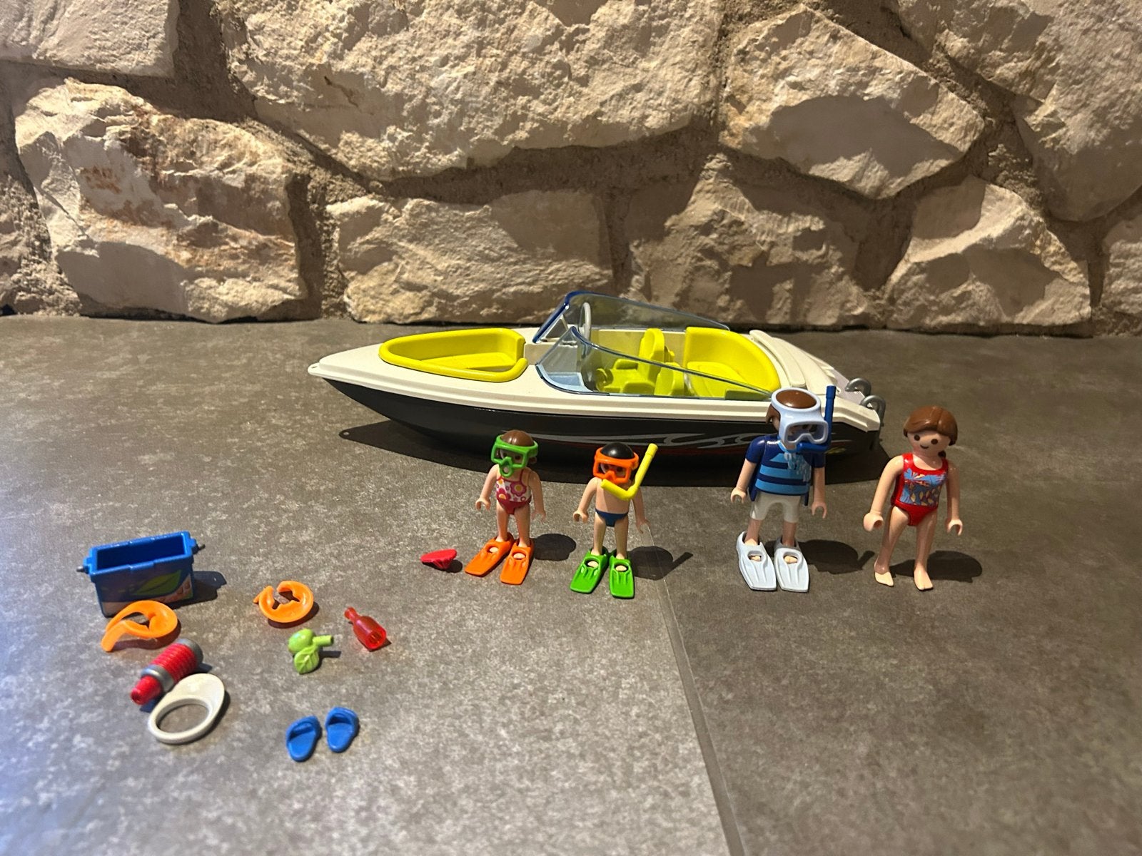 Playmobil 4862 speedboot met gezin, Ophalen of Verzenden, Gebruikt