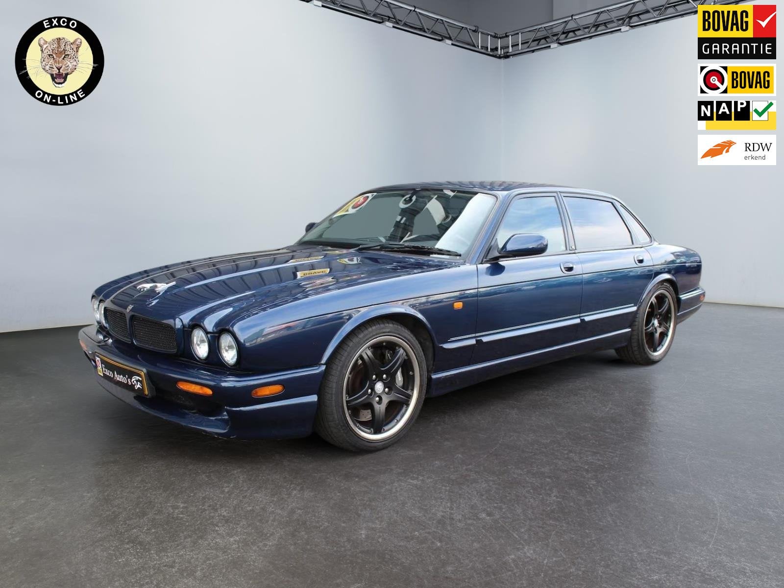 Jaguar XJR 4.0 V8, Auto's, Dealer onderhouden, Achterwielaandrijving, Gebruikt, Blauw