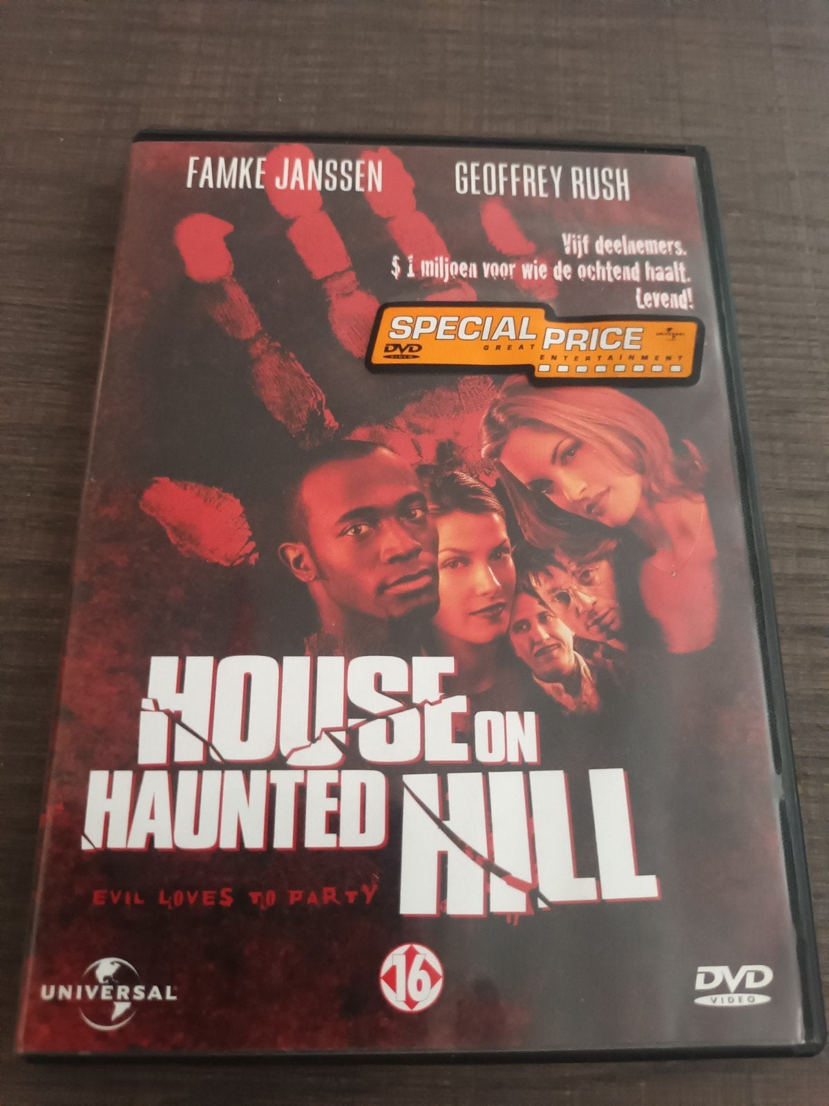 dvd House on Haunted Hill, Cd's en Dvd's, Dvd's | Horror, Vanaf 16 jaar, Ophalen of Verzenden, Zo goed als nieuw, Overige genres