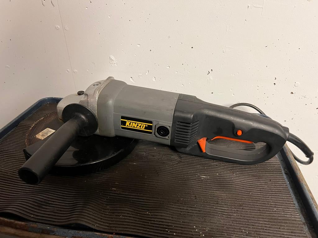 Grote Kinzo haakse slijper 230mm 1800W, Ophalen of Verzenden, Gebruikt, 1000 watt of meer, Haakse handslijpmachine