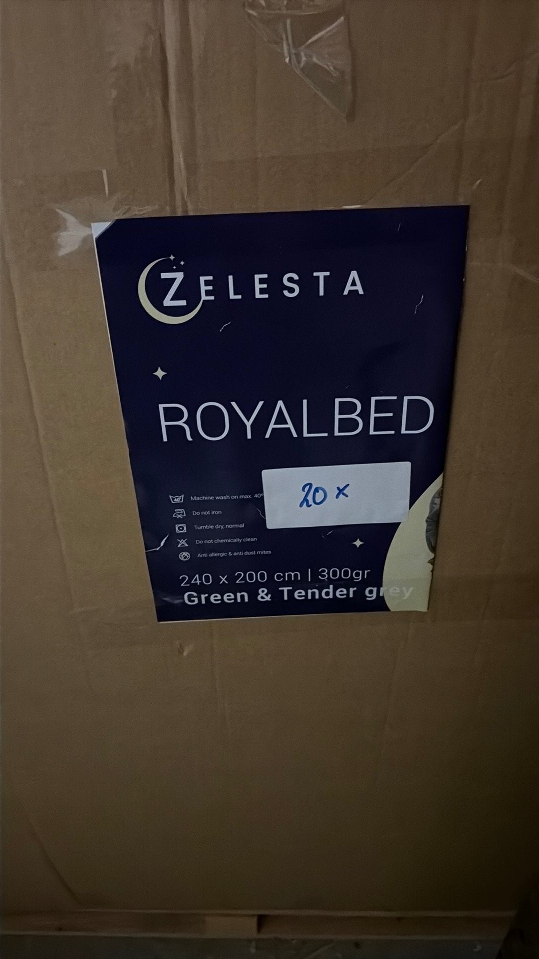 240 x 200 pallet box zelesta 20 stuks, Ophalen, Nieuw, Deken of Dekbed, Meerkleurig