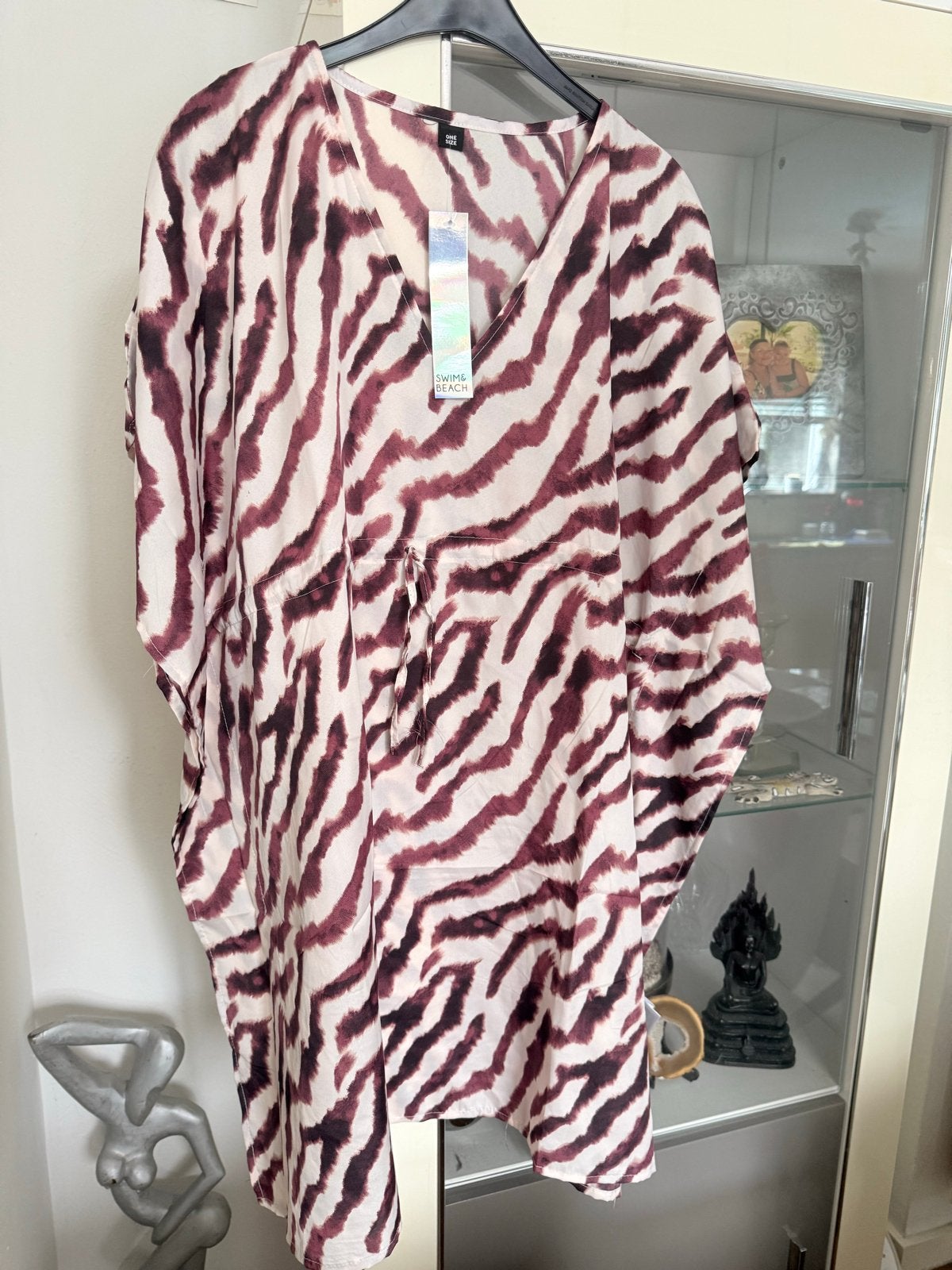 Nieuwe Zebraprint Kaftan - maat 50 Swim & Beach, Ophalen of Verzenden, Nieuw, Meerkleurig, Overige typen
