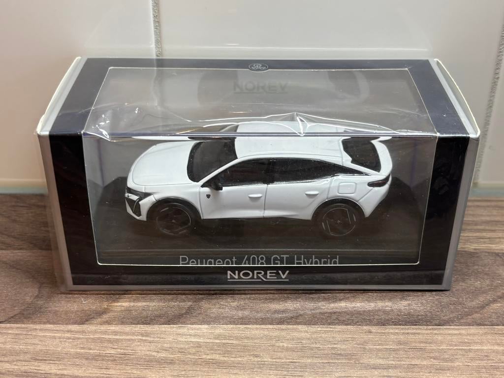 Peugeot 408 GT Hybrid 2023 Pearl Hybrid Norev 1:43, Ophalen of Verzenden, Nieuw, Auto, Norev