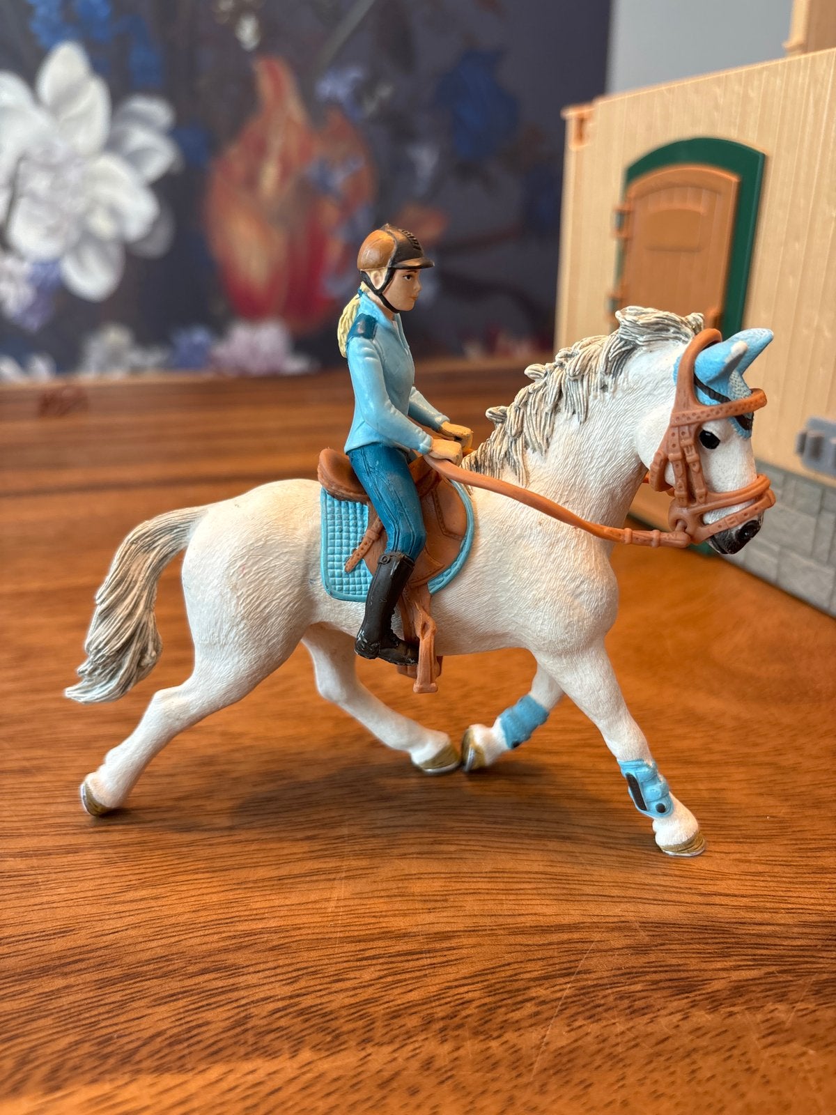 Schleich paard met ruiter en accessoires 42111, Ophalen, Zo goed als nieuw