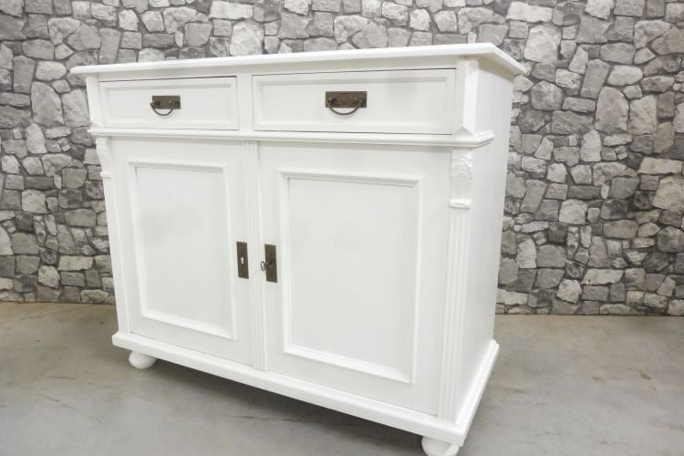 Commode Dressoir Ladekast grenen hout landelijk wit, Huis en Inrichting, Kasten | Ladekasten, 100 tot 150 cm, 1 of 2 laden, Ophalen of Verzenden