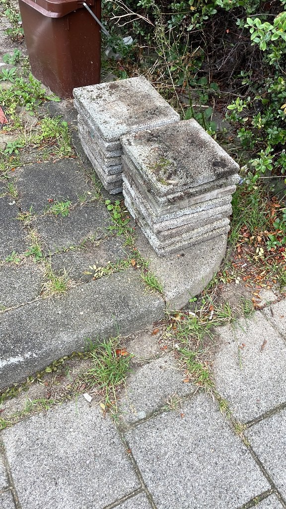 GRATIS terrastegels 30x30, Doe-het-zelf en Verbouw, Ophalen, Overige materialen, Gebruikt, Overige typen