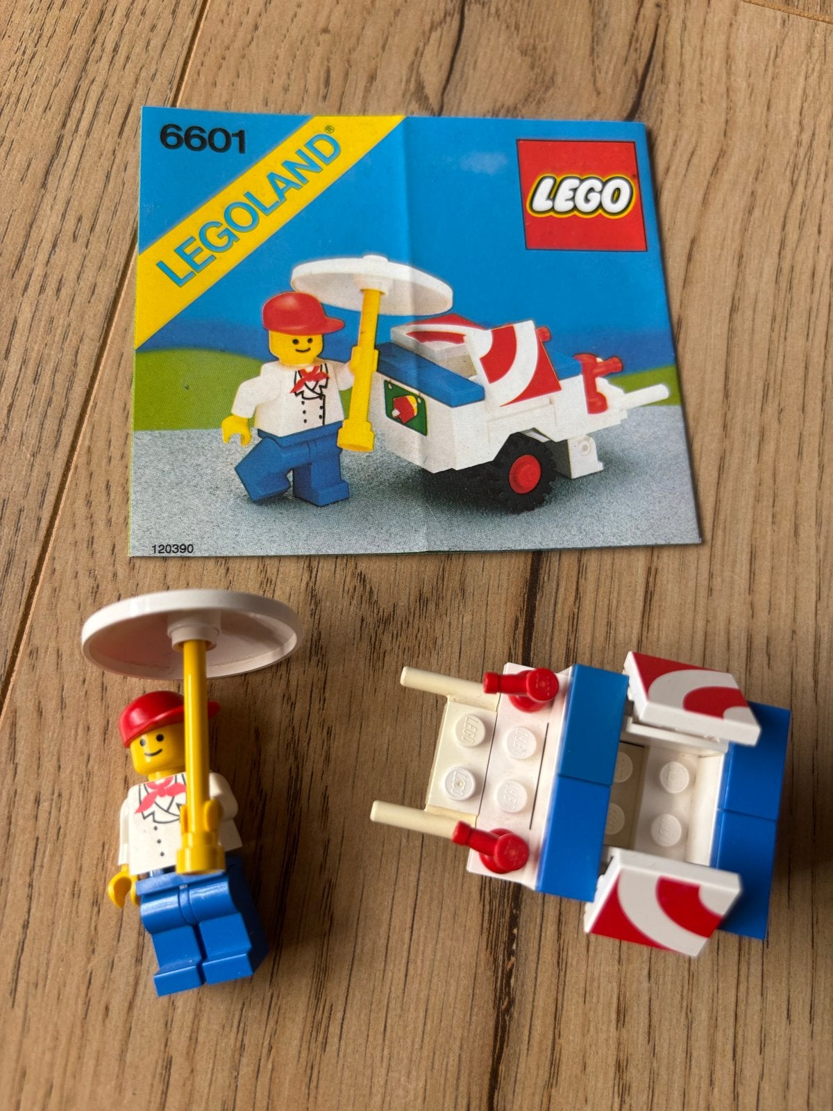 9968) LEGO Legoland 6601 Ice Cream Cart met minifiguur, Kinderen en Baby's, Gebruikt, Lego, Ophalen of Verzenden, Compleet