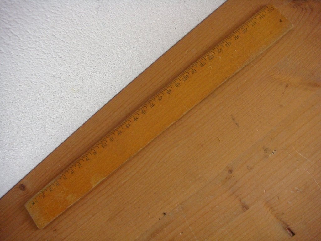 Ouderwetse houten liniaal van 30 cm, Antiek en Kunst, Ophalen of Verzenden