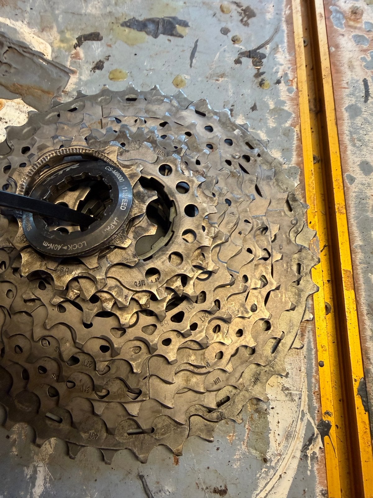 Shimano xtr m9000 11-speed cassette 11-40T, Ophalen, Gebruikt, Staal, Derailleur of Ketting