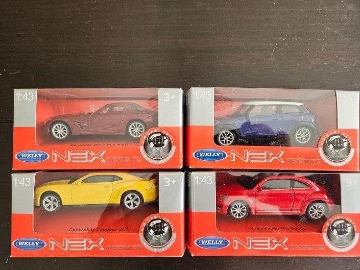 4 nieuwe modelauto’s Welly Nex modellen 1:43, Hobby en Vrije tijd, Modelauto's | 1:43, Ophalen of Verzenden, Nieuw, Auto, Overige merken