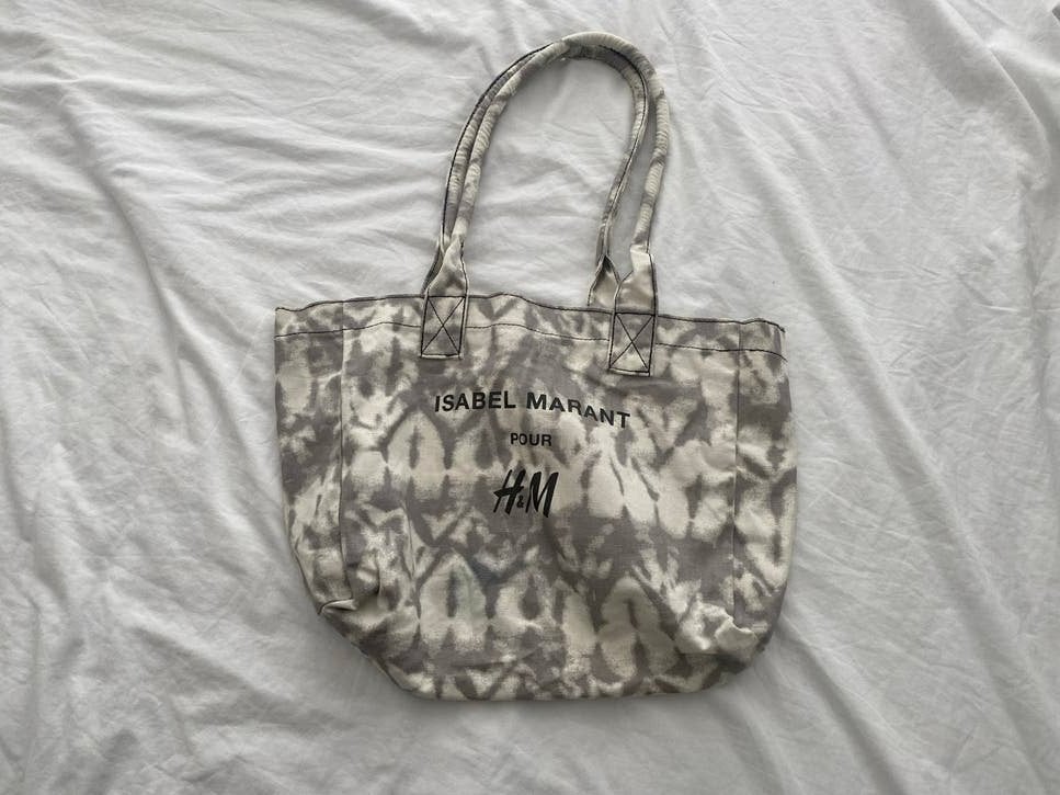 Isabel Marant pour H&M shopper tas - Tie-dye, Verzenden, Zo goed als nieuw, Grijs, Shopper