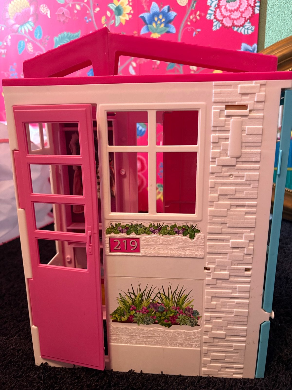 Barbie Droomhuis Draagbaar Poppenhuis, Ophalen of Verzenden, Gebruikt, Poppenhuis