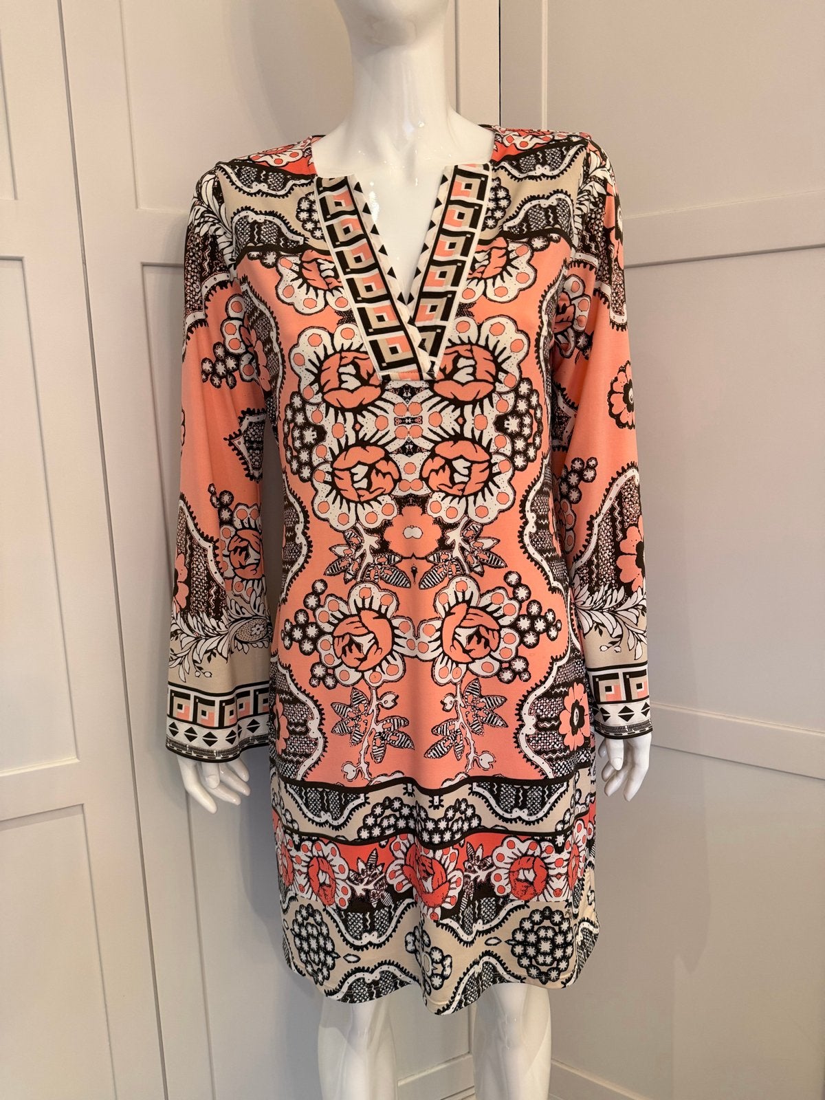 Hale Bob Jurk Maat M - Roze/Bruin Polyester, Verzenden, Zo goed als nieuw, Maat 38/40 (M), Roze