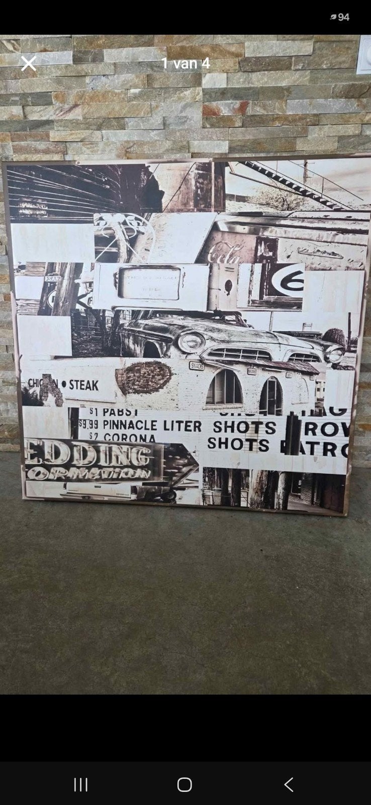 Unieke canvas Westcoast USA reis, 1x1 meter, Ophalen of Verzenden
