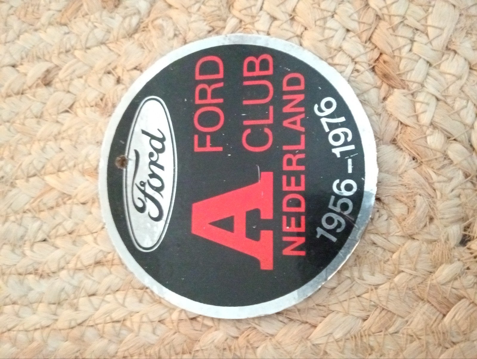 Ford A Club Nederland 1956-1976 badge, Ophalen of Verzenden, Gebruikt