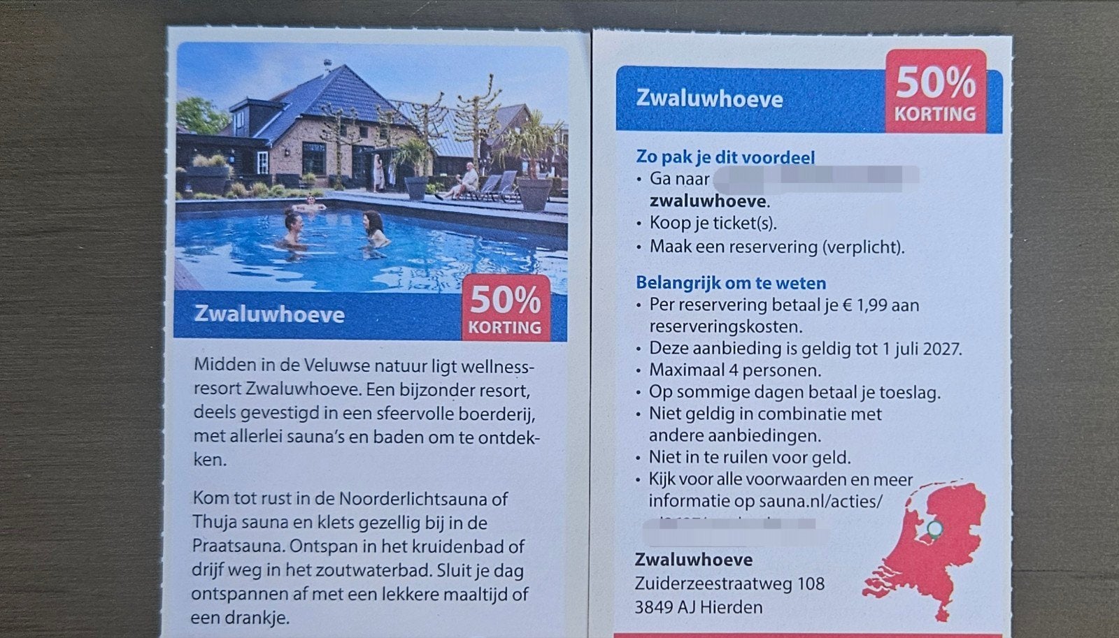 Sauna Zwaluwhoeve Hierden 50% korting.