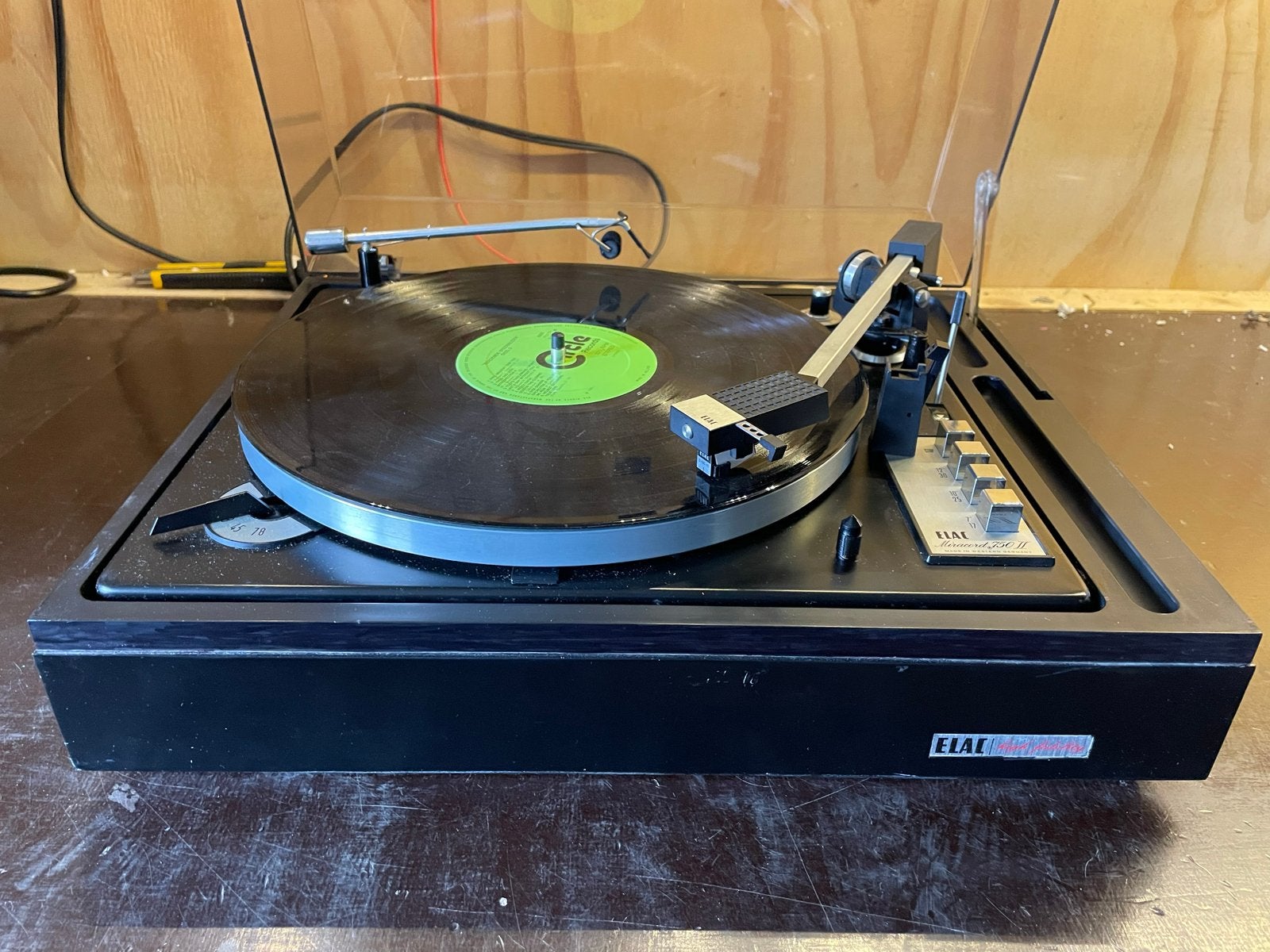 ELAC Miracord 750 II Platenspeler - Vintage Hifi, Overige merken, Gebruikt, Automatisch, Ophalen of Verzenden