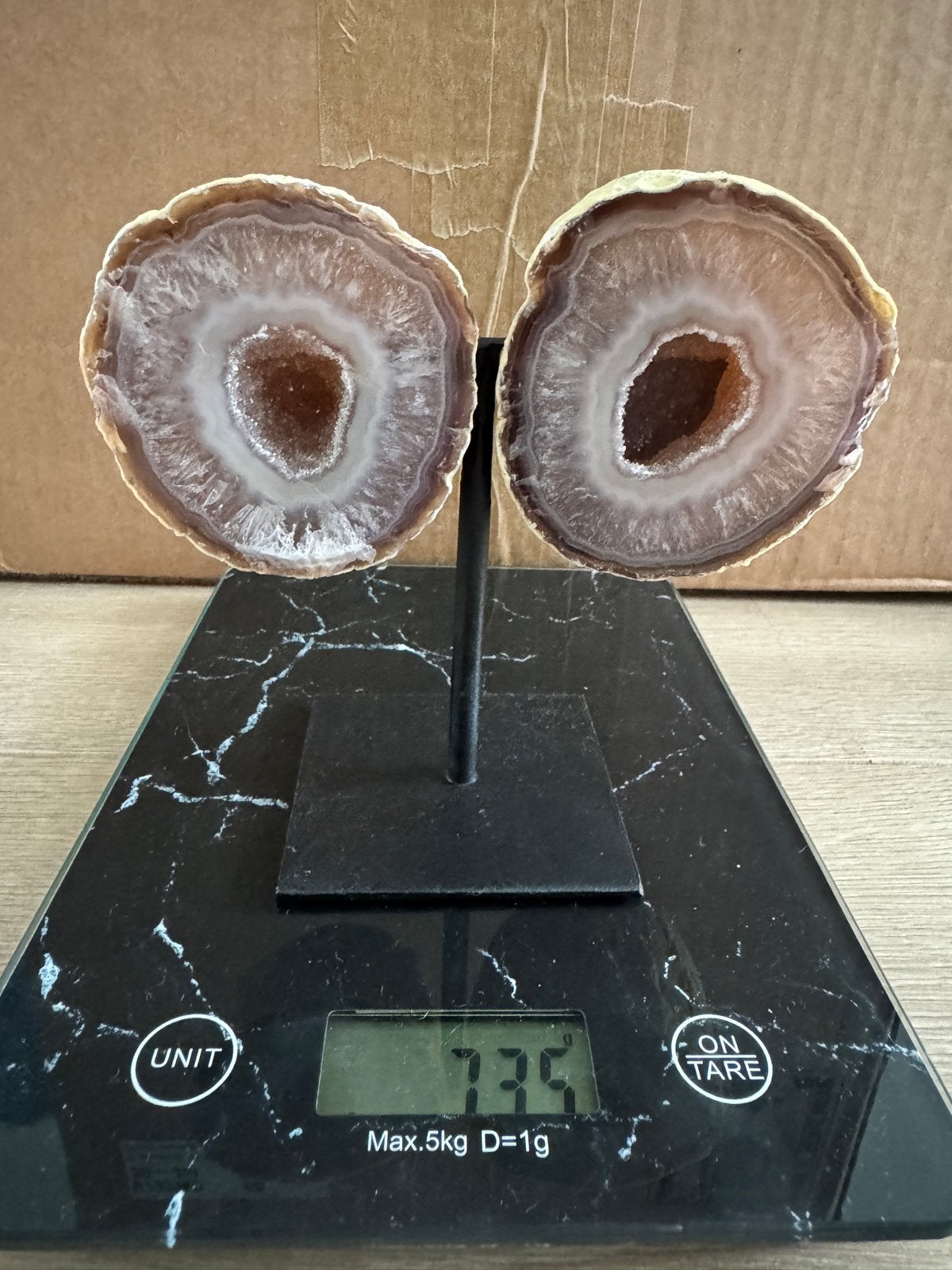 Agaat vlinder op standaard - 735 gram, Ophalen of Verzenden, Mineraal