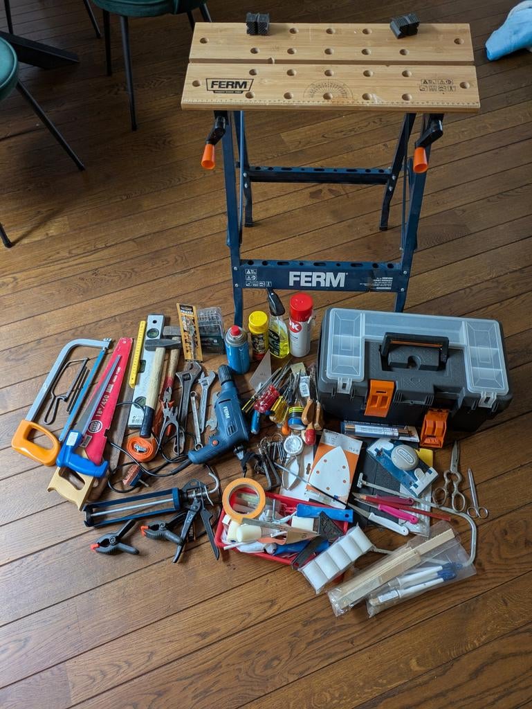 Complete Gereedschap Set voor de Thuisklusser, Doe-het-zelf en Verbouw, Gereedschap | Handgereedschap, Ophalen, Gebruikt