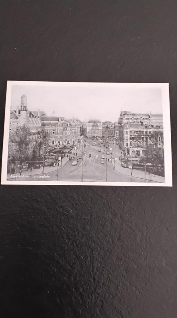 Amsterdam Leidseplein - Oude Ansichtkaart HEMA, Verzamelen, Ophalen of Verzenden, 1940 tot 1960, Ongelopen, Noord-Holland