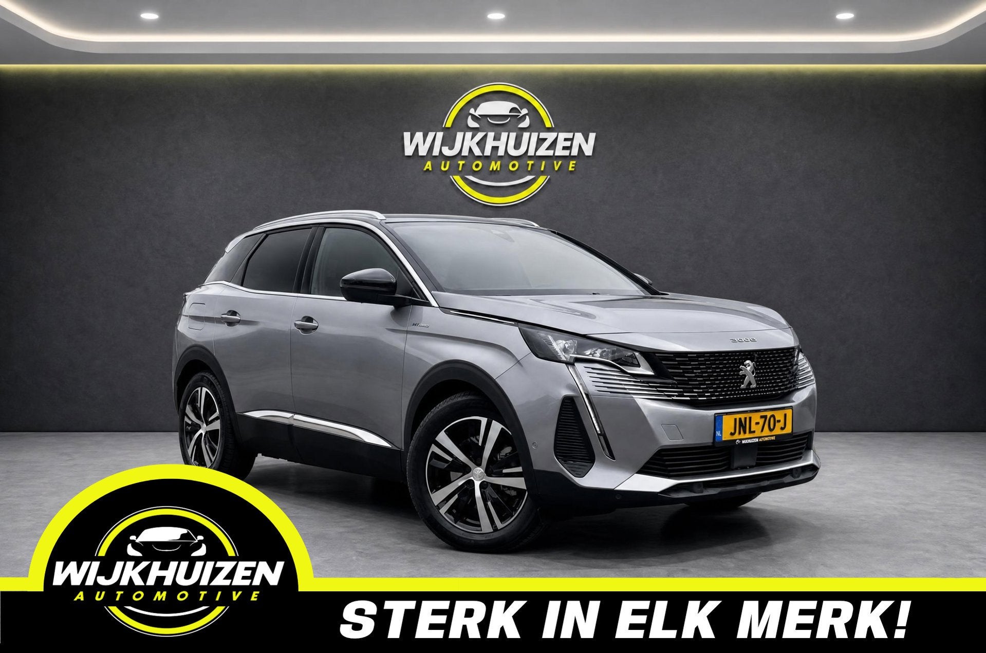 Peugeot 3008 1.6 HYbrid4 300 GT Pack Business met Panorama d, Auto's, Peugeot, 77 km/l, 4 cilinders, Leder en Stof, Bedrijf