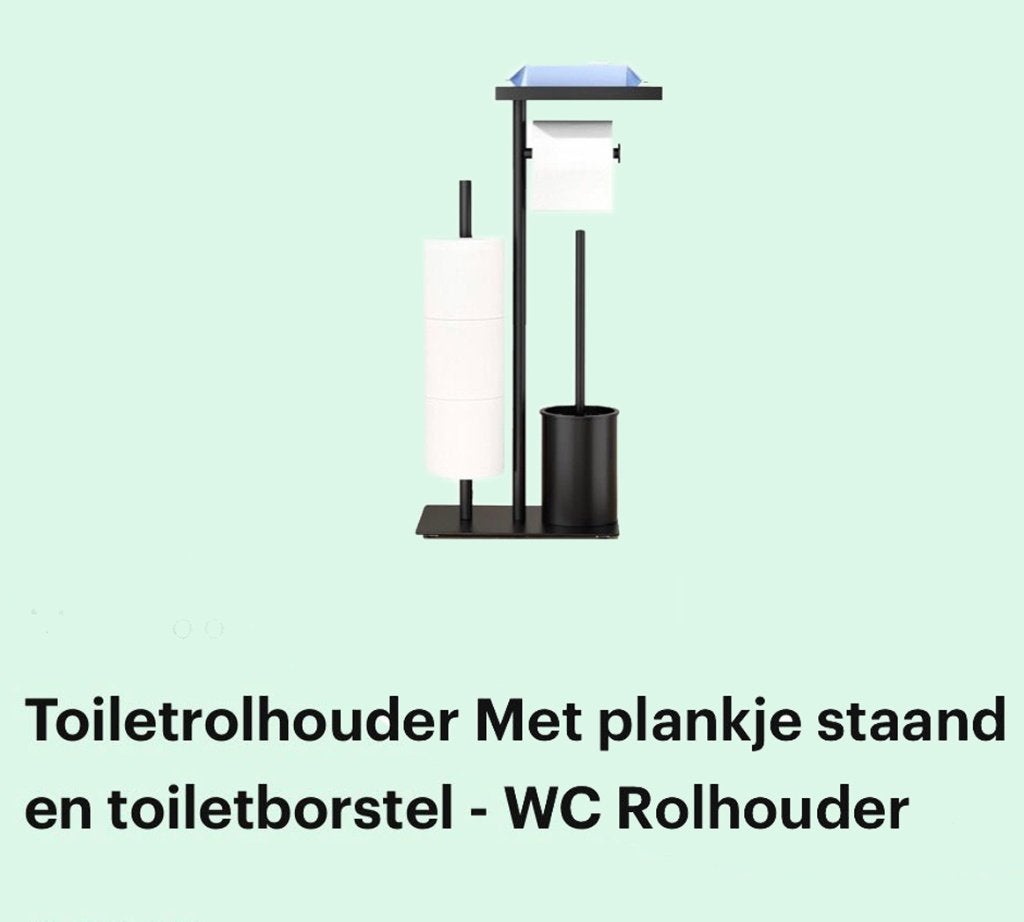 2 Sets WC Houder en Borstel Nieuw in Doos, Ophalen of Verzenden, Nieuw, Zwart