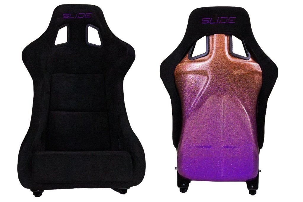 Slide KS2 Kuipstoel zwart suede alcantara olie glitter, Ophalen of Verzenden