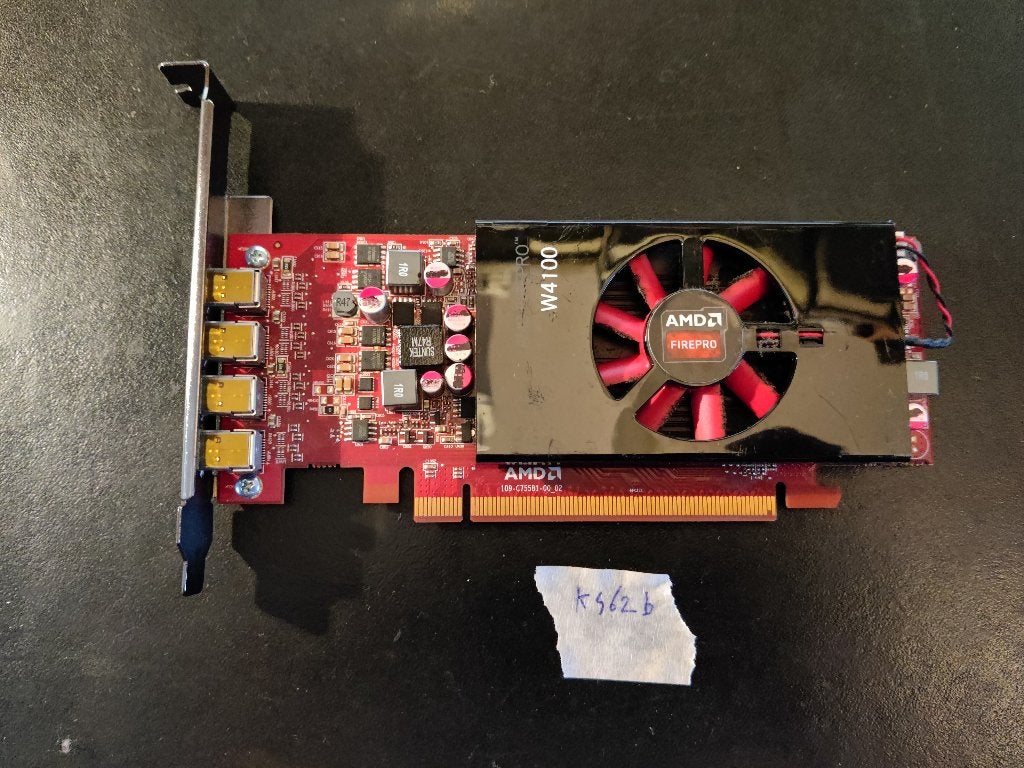 AMD FirePro W4100 2GB GDDR5 4X Mini DisplayPorts [K462b]16-9, AMD, DisplayPort, Ophalen of Verzenden, PCI-Express 5