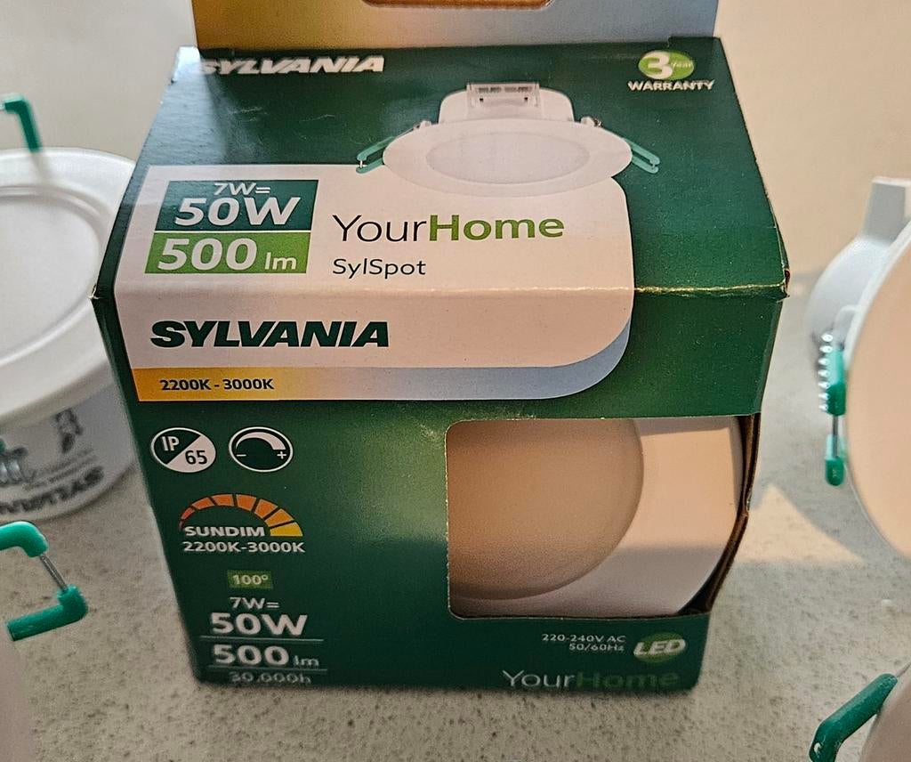 Sylvania inbouwspot 7W IP65 dimbaar dim to warm, Ophalen
