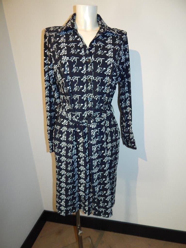 Studio Anneloes stretch jurk door knoop model printje M
