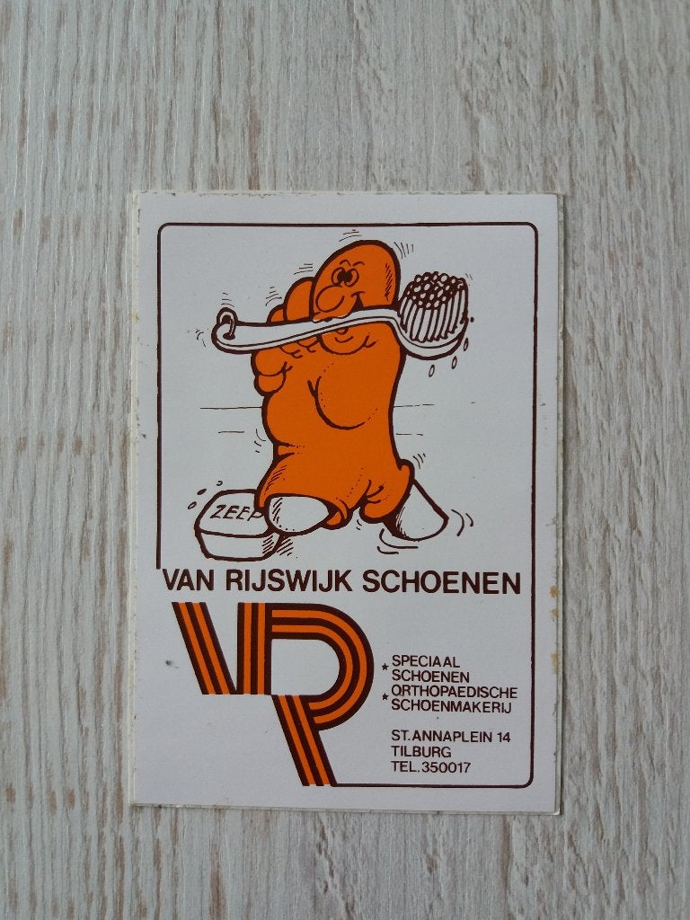 sticker VR van rijswijk schoenen te Tilburg, Verzamelen, Ophalen of Verzenden, Zo goed als nieuw, Bedrijf of Vereniging