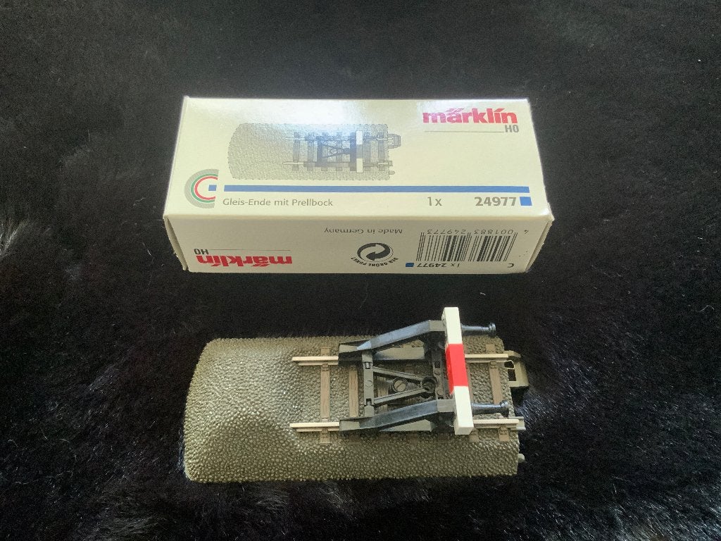 Märklin HO C-rails - Raileindstuk met stootblok, Wisselstroom, Analoog, Nieuw, Rails