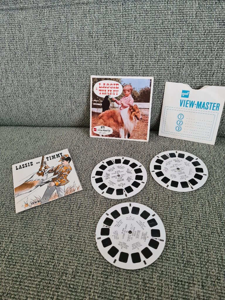 Viewmaster view master vintage schijfjes Lassie & Timmy, Gebruikt, Ophalen of Verzenden, Nvt, Nvt