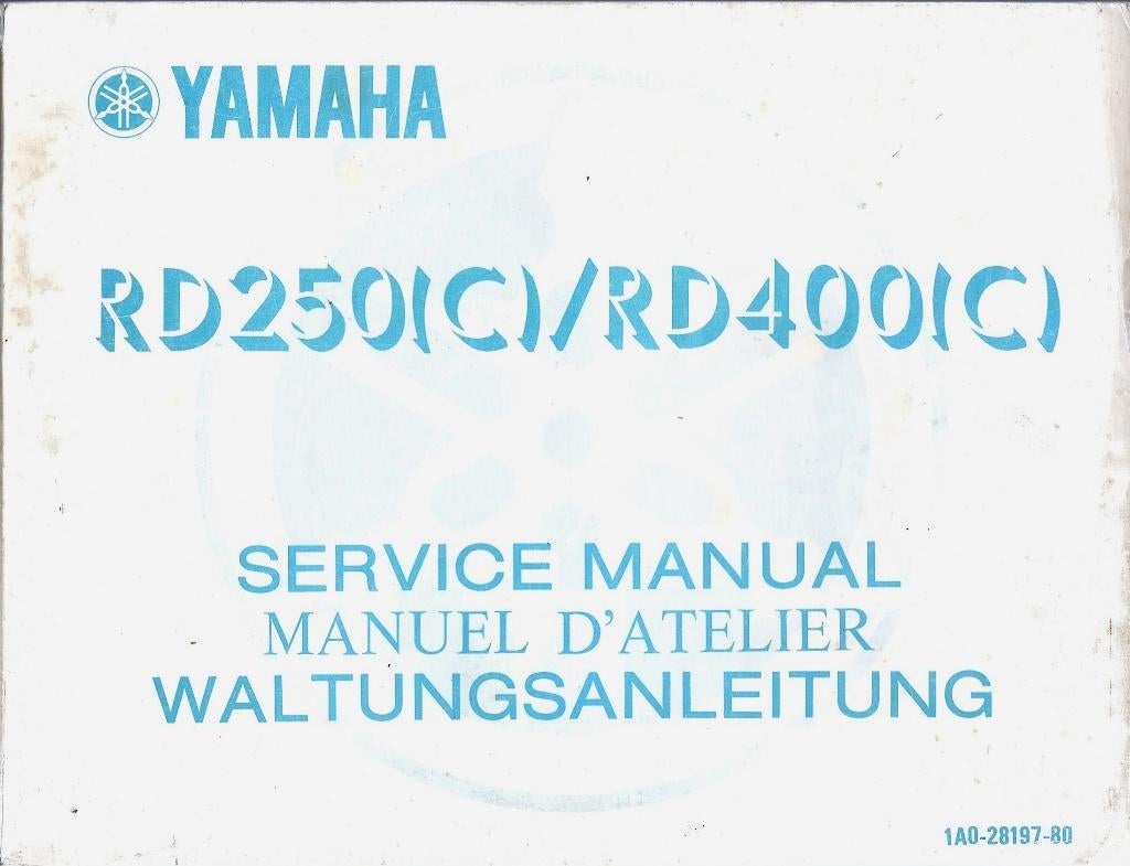 Yamaha RD250 C RD400 C service manual (1183z), Motoren, Ophalen of Verzenden, Yamaha