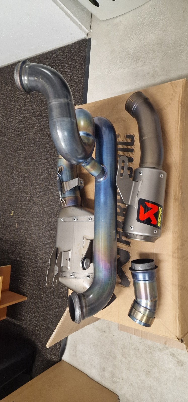 Akrapovic Evolution Titanium uitlaat Superduke 1290/1390 R, Ophalen of Verzenden, Gereviseerd