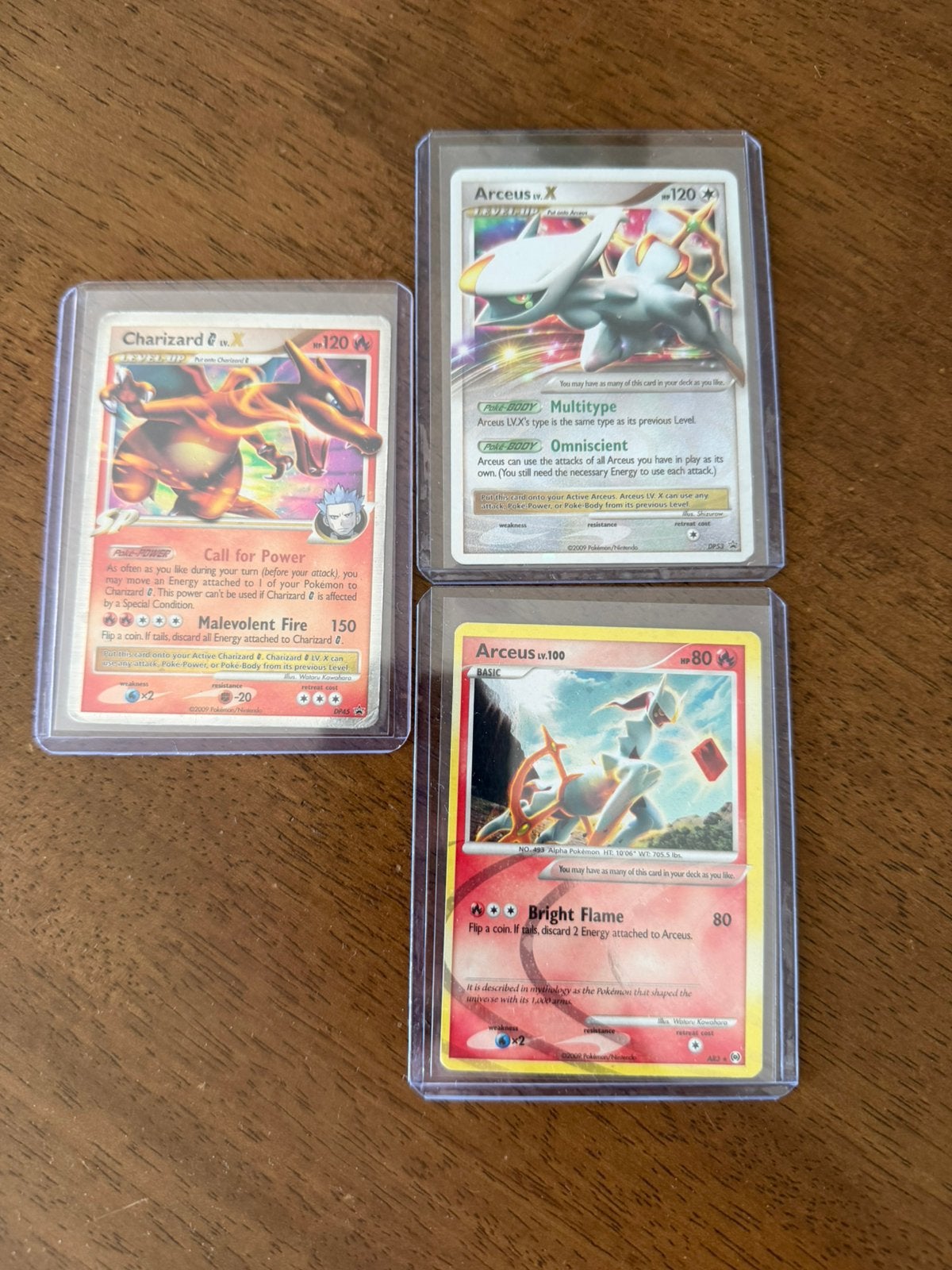 Pokémon kaarten verzameling Charizard LV.X, Arceus, Platinum, Ophalen of Verzenden, Gebruikt, Meerdere kaarten