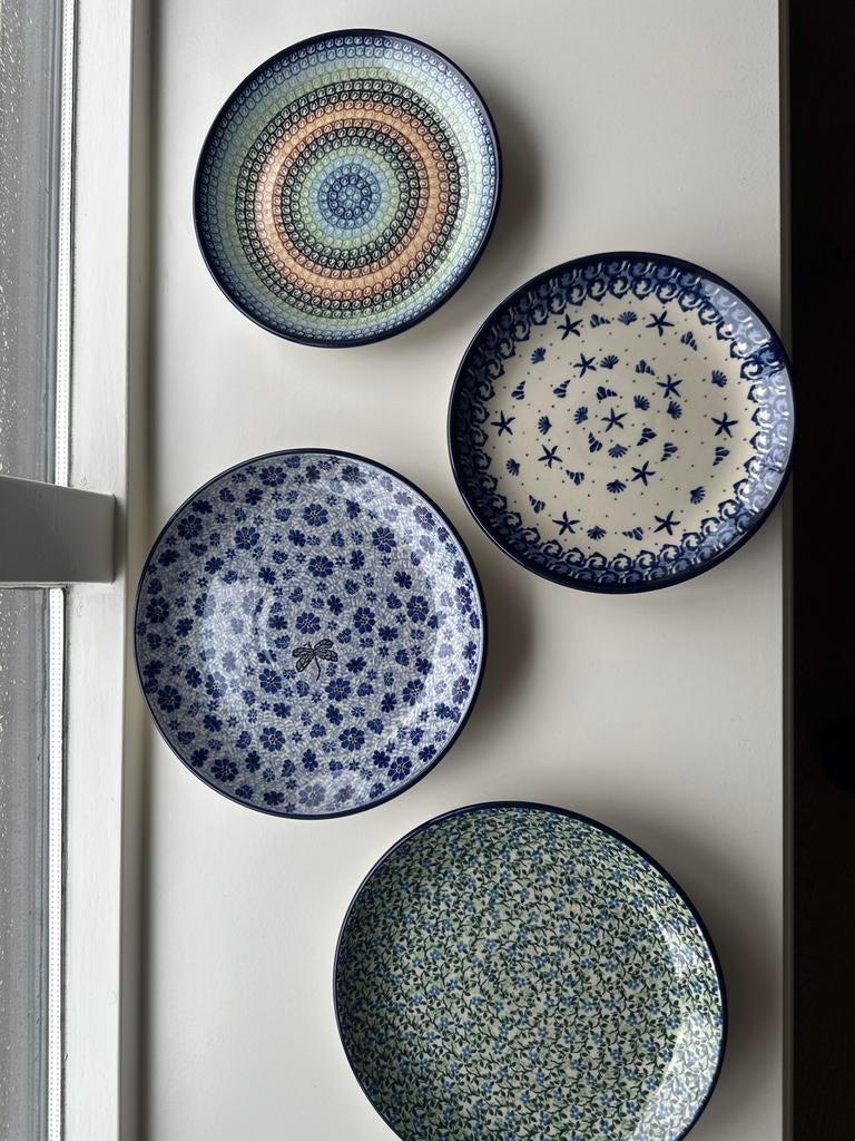 Bunzlau set keramische borden 26,5 en 23,5 cm, Huis en Inrichting, Keuken | Servies, Ophalen, Keramiek, Zo goed als nieuw, Bord(en)