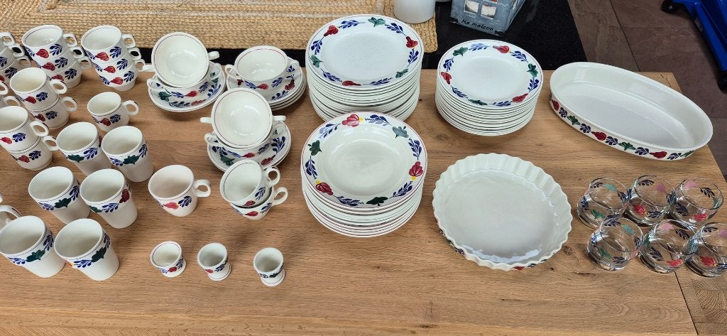Boerenbond 142 delig servies, Ophalen, Landelijk/Boerenbont, Zo goed als nieuw, Royal Boch