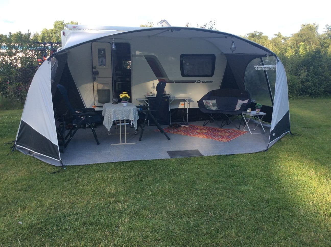 unico verona xl luifel aangepast voor een sprite cruzer 460s, Caravans en Kamperen, Voortenten en Luifels, Ophalen, Gebruikt