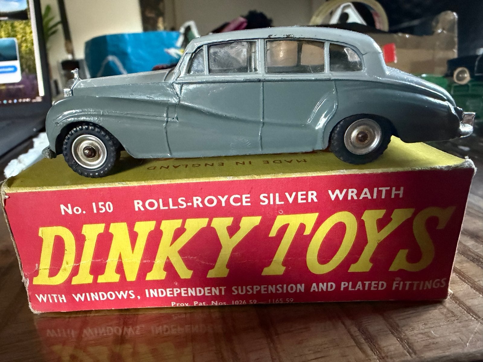 Dinky Toys 150 Rolls Royce Silver Wraith met doos, F, Dinky Toys, Ophalen of Verzenden, Zo goed als nieuw