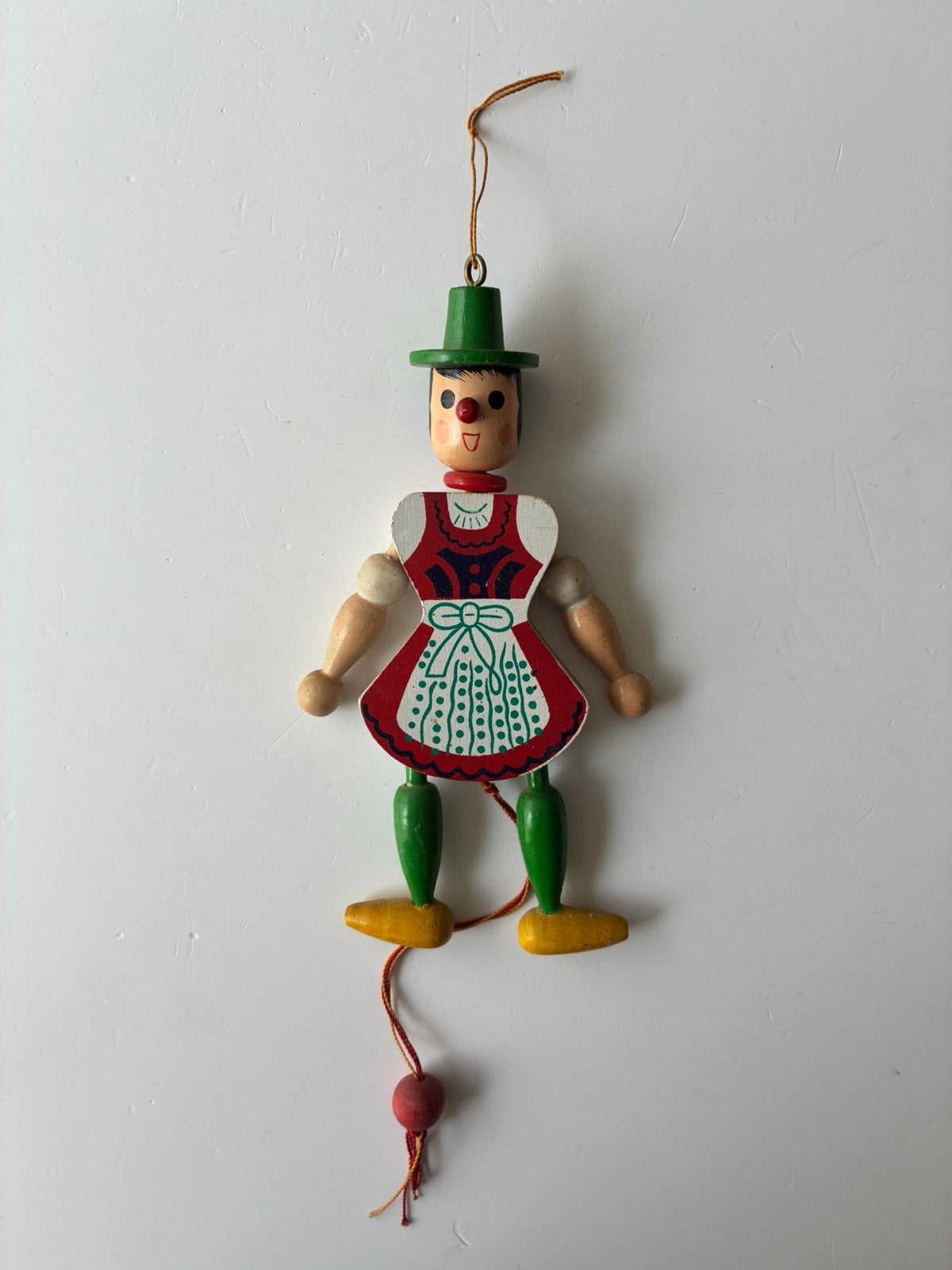 Vintage trekpop oostenrijks volksfiguur, Gebruikt, Ophalen of Verzenden, Duw- of Trekspeelgoed, Nvt